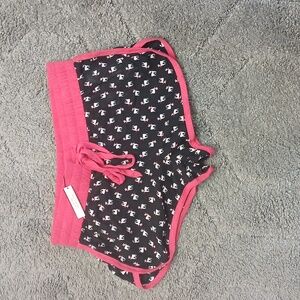 Victoria's Secret Black and Pink Pajama Shorts